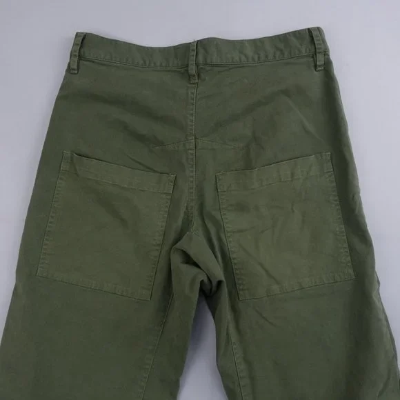 Nili Lotan Olive Green Cropped Ankle Pants - Picture 12 of 12